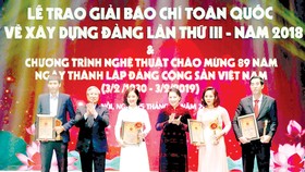 56 tác phẩm báo chí đoạt giải Búa liềm vàng lần thứ 3