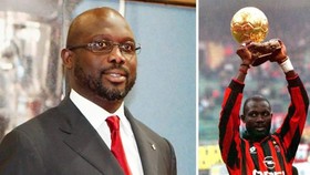 Tổng thống Liberia George Weah, cựu ngôi sao bóng đá Liberia từng giành được Quả bóng Vàng Châu Âu và Cầu thủ Xuất sắc nhất Thế giới do FIFA bình chọn năm 1995