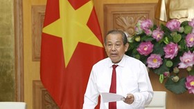 Phó Thủ tướng Thường trực Chính phủ Trương Hòa Bình phát biểu tại Hội nghị. Ảnh: VGP