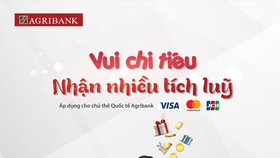 Vui chi tiêu nhận nhiều tích lũy cùng thẻ quốc tế Agribank