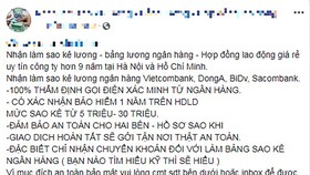 Mua bán hợp đồng lao động, bảng lương