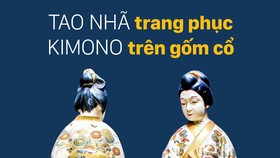 Tao nhã trang phục Kimono trên gốm cổ