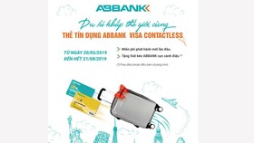 Mở thẻ ABBANK Visa Contactless nhận vali sành điệu