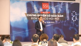 Ông Đào Minh Châu, Chuyên viên cao cấp Phân tích và Tư vấn đầu tư - Khối Dịch vụ Chứng khoán Khách hàng Tổ chức SSI, chia sẻ tại hội thảo.
