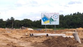 Dự án chưa hoàn tất thủ tục pháp lý đang rao bán (ấp Thanh Bình, xã Lộc An, huyện Long Thành). Ảnh: NÔNG NGÂN