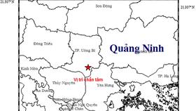 Bản đồ chấn tâm động đất. (Nguồn: Viện VLĐC)