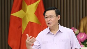 Phó Thủ tướng Chính phủ Vương Đình Huệ phát biểu. (Ảnh: Dương Giang/TTXVN)