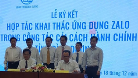 Sở TT-TT Bình Dương ký kết triển khai ứng dụng Zalo