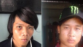 Hai đối tượng tại công an. Ảnh: C.T