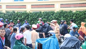 Cảnh sát giao thông TPHCM đảm bảo an toàn trong kỳ thi tốt nghiệp THPT 2019.