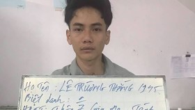 Đối tượng Thắng tại cơ quan công an.
