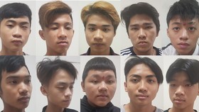 Nhóm đối tượng tại cơ quan công an.