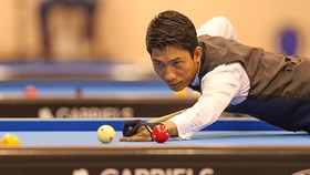 Nguyễn Đức Anh Chiến giành vé đi tiếp vào vòng 1/8 Words cup Billiards 3 băng. Ảnh: Dũng Phương