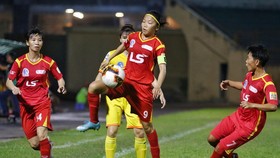 Huỳnh Như cùng TPHCM I vươn lên ngôi đầu bảng sau vòng 5. Ảnh: ANH TRẦN