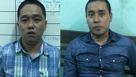 Hai đối tượng Quang và Pháp tại cơ quan công an