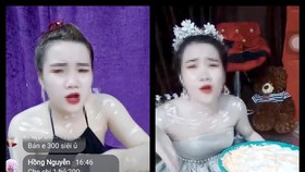 Những chậu kem trộn đắt hàng được livestream trên mạng xã hội