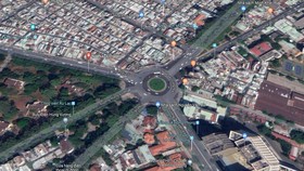 Nút giao thông Nguyễn Văn Cừ - Hùng Vương - Trần Phú. Ảnh: Google Maps