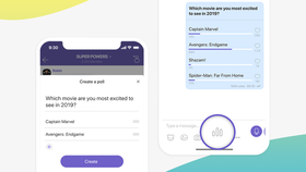 Tính nắng Tạo mục thăm dò ý kiến trên Viber