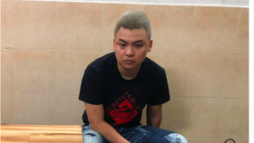 Thanh Nhân tại trụ sở Công an.