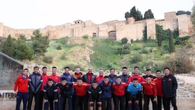 Đội tuyển futsal Việt Nam tại Malaga. Ảnh: Anh Trần
