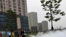 Người dân chung cư tập chữa cháy và cứu nạn