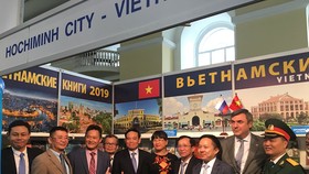 The HCM city’s display booth exhibits more than 300 books. (Photo: hcmcpv)