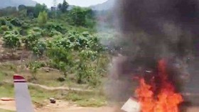 At the scene of the accident