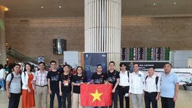 Members of the Vietnamese team at the 50th International Physics Olympiad in Israel. (Photo courtesy of the Ministry of Education and Training)