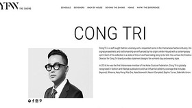 Designer Nguyen Cong Tri to come back to New York Fashion Week this September