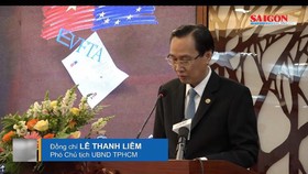 Permanent Vice Chairman of the Ho Chi Minh City People's Committee Le Thanh Liem speaks at the event.