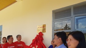 At the inauguration ceremony of the kindergarten