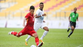 Đức Chinh (trái) của U22 Việt Nam. Ảnh: Dũng Phương