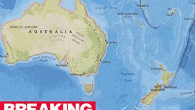 Trận động đất xảy ra tại vùng biển phía Nam New Zealand. Ảnh: USGS.
