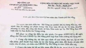Bộ Công an yêu cầu Chủ tịch UBND TP Đà Nẵng phối hợp điều tra việc mua bán nhà công sản