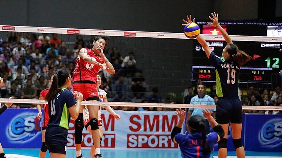 Chủ công Trần Thị Thanh Thuý (3) từng đoạt danh hiệu tấn công xuất sắc ở giải đấu năm 2017.
