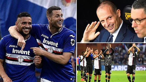 Sampdoria - Juventus 2-0: Vắng Ronaldo, Defrel, Caprari hạ Juve, Quagliarella giành Vua phá lưới