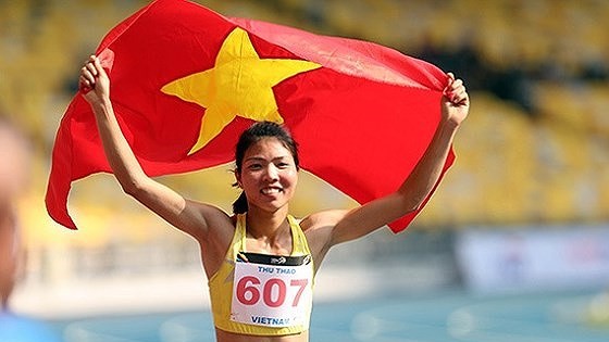 Vận động viên Bùi Thị Thu Thảo. Ành: DŨNG PHƯƠNG