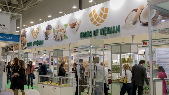 The pavilion of Vietnam at WorldFood Moscow 2018 (Photo: VNA)