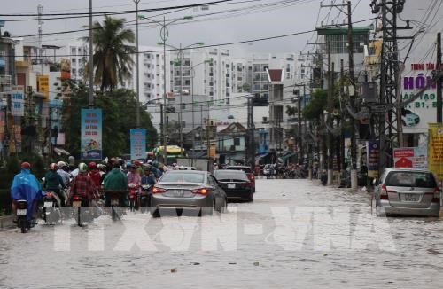 A flooded street in Nha Trang city of Khanh Hoa (Photo: VNA)