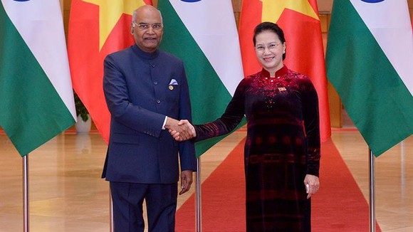 Chủ tịch Quốc hội Nguyễn Thị Kim Ngân hội kiến với Tổng thống Ấn Độ Nath Kovind