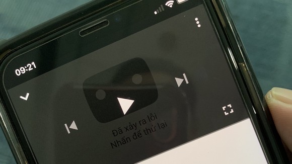 Không thể vào nội dung bên trong YouTube