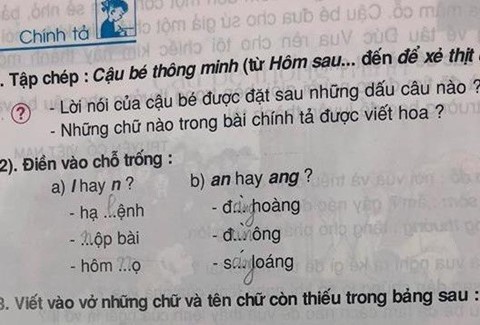 Làm bài tập ngay trên sách giáo khoa