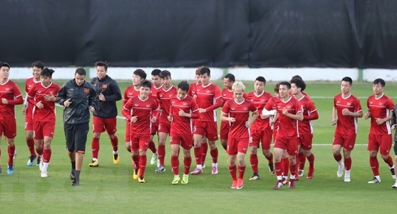The national men’s football team (Source: VNA)