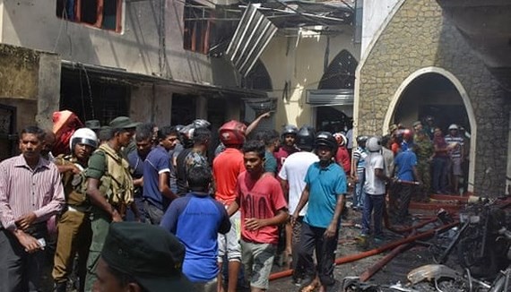 Scene of bomb attacks in Sri Lanka on April 21 (photo:EPA)