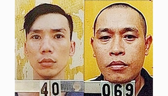 Hai đối tượng bị truy nã Nguyễn Viết Huy (40) và Nguyễn Văn Nưng (069). Ảnh: CQĐT