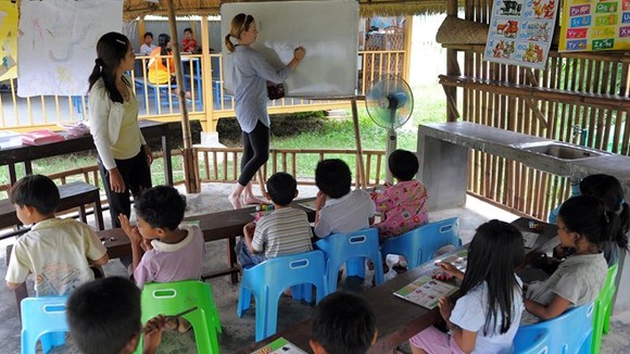 A class in Siem Reap province, Cambodia(Photo: AFP/VNA)
