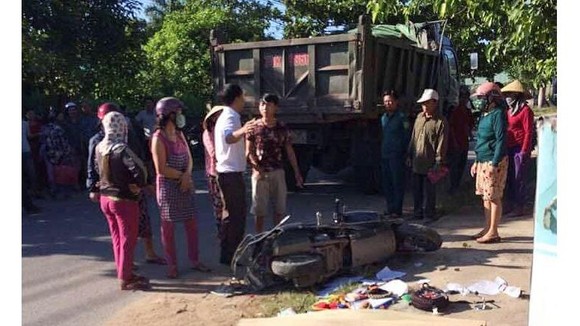 Hiện trường vụ tai nạn.