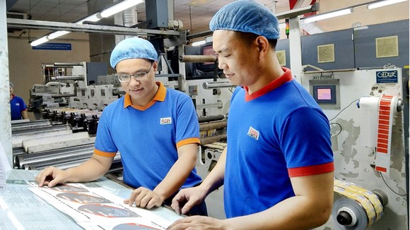 Huỳnh Ngọc Thạch (mang kính) luôn tận tình, chia sẻ kinh nghiệm công việc với đồng nghiệp