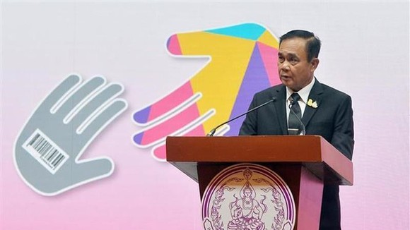 Thủ tướng tái đắc cử của Thái Lan Prayut Chan-o-cha phát biểu tại một sự kiện ở Bangkok, Thái Lan ngày 5/6. (Ảnh: THX/TTXVN)