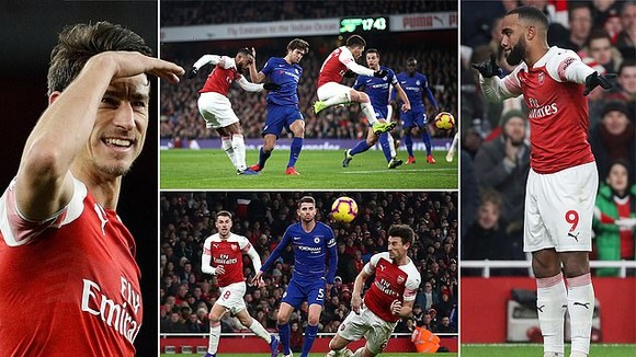 Arsenal - Chelsea 2-0: Lacazette, Koscielny thăng hoa, HLV Unai Emery hạ Maurizio Sarri